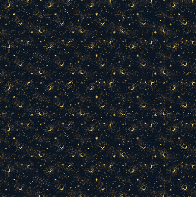 Persiana enrollable moderna con diseño de luna y estrellas