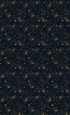 Persiana enrollable moderna con diseño de luna y estrellas