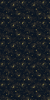 Persiana enrollable moderna con diseño de luna y estrellas