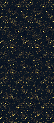 Persiana enrollable moderna con diseño de luna y estrellas