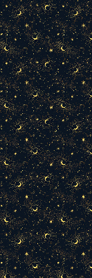 Persiana enrollable moderna con diseño de luna y estrellas