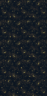 Persiana enrollable moderna con diseño de luna y estrellas