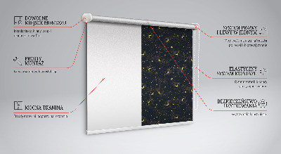 Persiana enrollable moderna con diseño de luna y estrellas