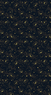 Persiana enrollable moderna con diseño de luna y estrellas