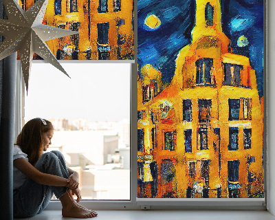 Modern roller blind con diseño 'Ciudad pintada'