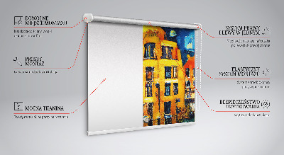 Modern roller blind con diseño 'Ciudad pintada'