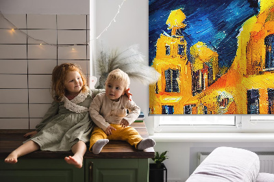Modern roller blind con diseño 'Ciudad pintada'