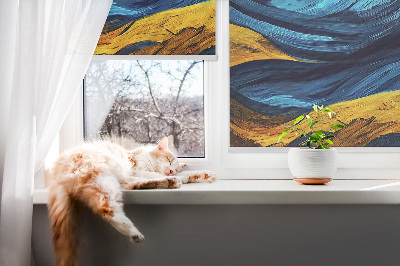 Estor enrollable para ventana con diseño de planetas