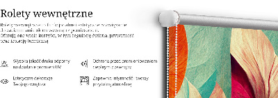 Modern roller blind con estampado de flores en estilo abstracto