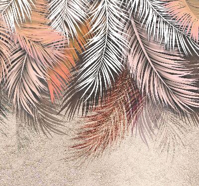 Estor enrollable para ventana con estampado de hojas