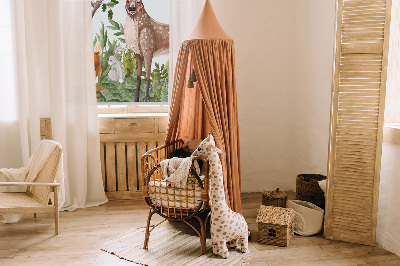 Modern roller blind con estampado de animales del bosque