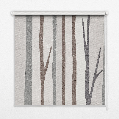 Modern roller blind con diseño de troncos de árboles