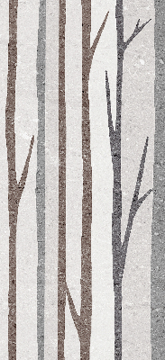 Modern roller blind con diseño de troncos de árboles