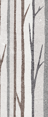 Modern roller blind con diseño de troncos de árboles