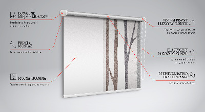 Modern roller blind con diseño de troncos de árboles