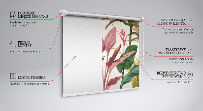 Estor enrollable para ventana con hojas de colores