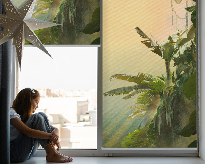 Modern roller blind con marco para plantas