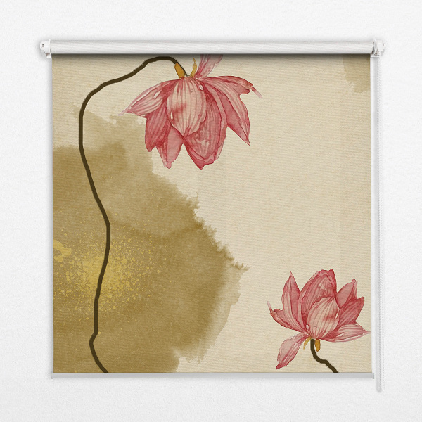 Modern roller blind con diseño de flores