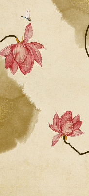 Modern roller blind con diseño de flores