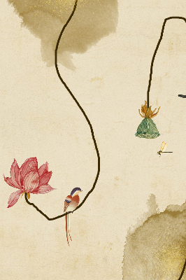 Modern roller blind con diseño de flores