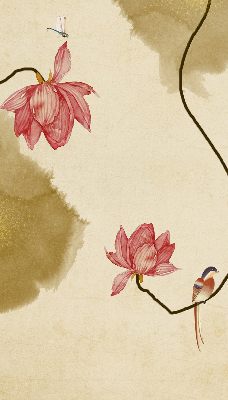 Modern roller blind con diseño de flores