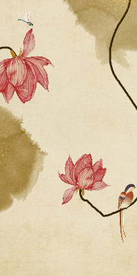 Modern roller blind con diseño de flores