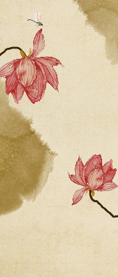 Modern roller blind con diseño de flores