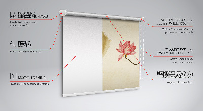 Modern roller blind con diseño de flores
