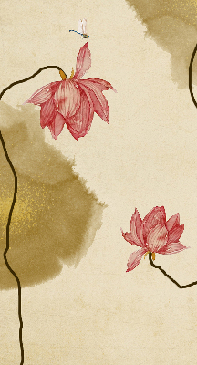 Modern roller blind con diseño de flores