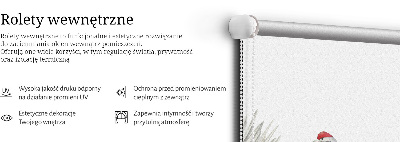 Modern roller blind con diseño de grullas entre lirios