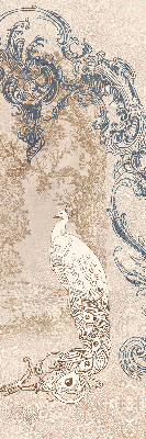 Modern roller blind con estampado de pájaros de estilo antiguo