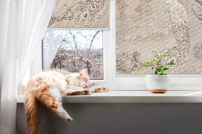 Modern roller blind con estampado de pájaros de estilo antiguo