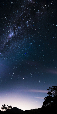 Estor enrollable con diseño de cielo estrellado
