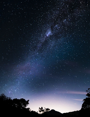 Estor enrollable con diseño de cielo estrellado