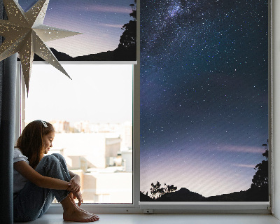 Estor enrollable con diseño de cielo estrellado