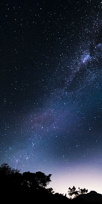 Estor enrollable con diseño de cielo estrellado