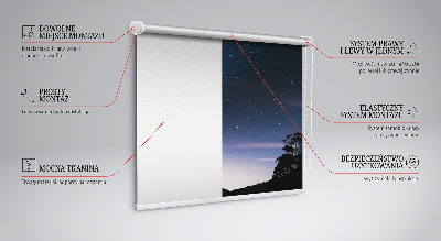 Estor enrollable con diseño de cielo estrellado