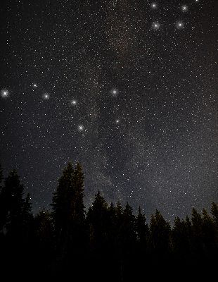 Modern roller blind con estampado de estrellas sobre fondo oscuro