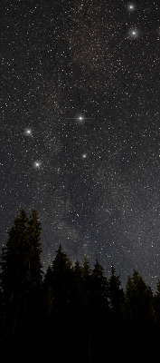 Modern roller blind con estampado de estrellas sobre fondo oscuro