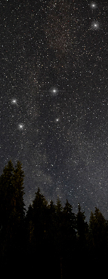Modern roller blind con estampado de estrellas sobre fondo oscuro