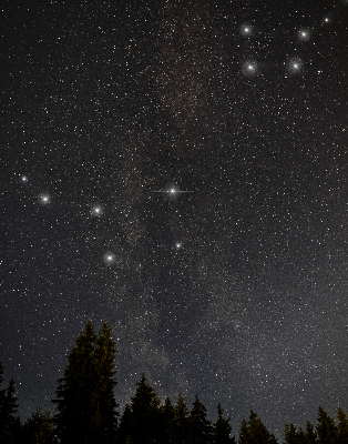 Modern roller blind con estampado de estrellas sobre fondo oscuro