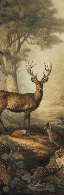 Modern roller blind con estampado de animales del bosque