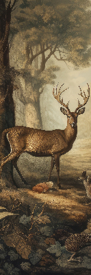Modern roller blind con estampado de animales del bosque