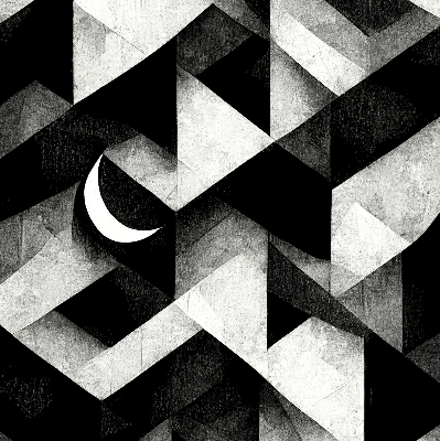 Estor enrollable con diseño de triángulos en estilo abstracto