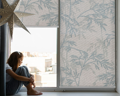 Modern roller blind con hojas decorativas