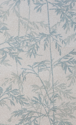 Modern roller blind con hojas decorativas