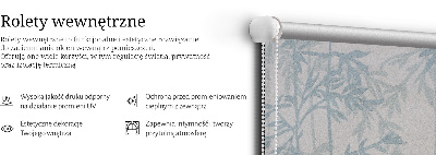 Modern roller blind con hojas decorativas