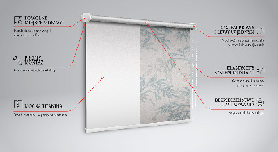 Modern roller blind con hojas decorativas