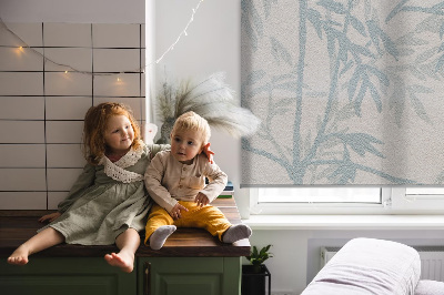 Modern roller blind con hojas decorativas