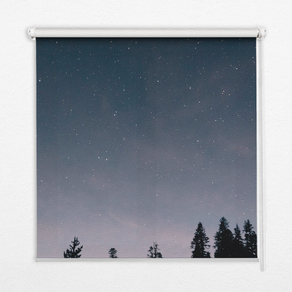 Estor enrollable para ventana con diseño de cielo estrellado